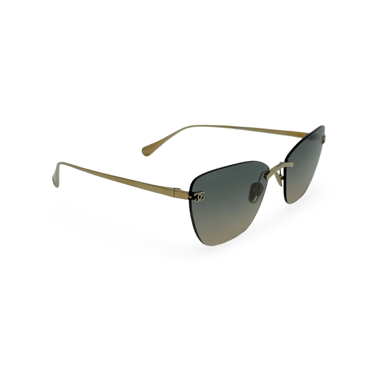 CHANEL: Rimless CC Sunglasses