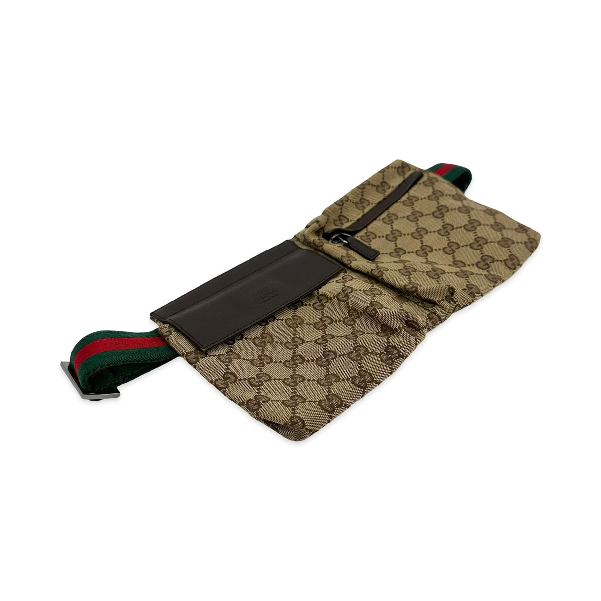 GG Canvas Double Pocket Belt Bag