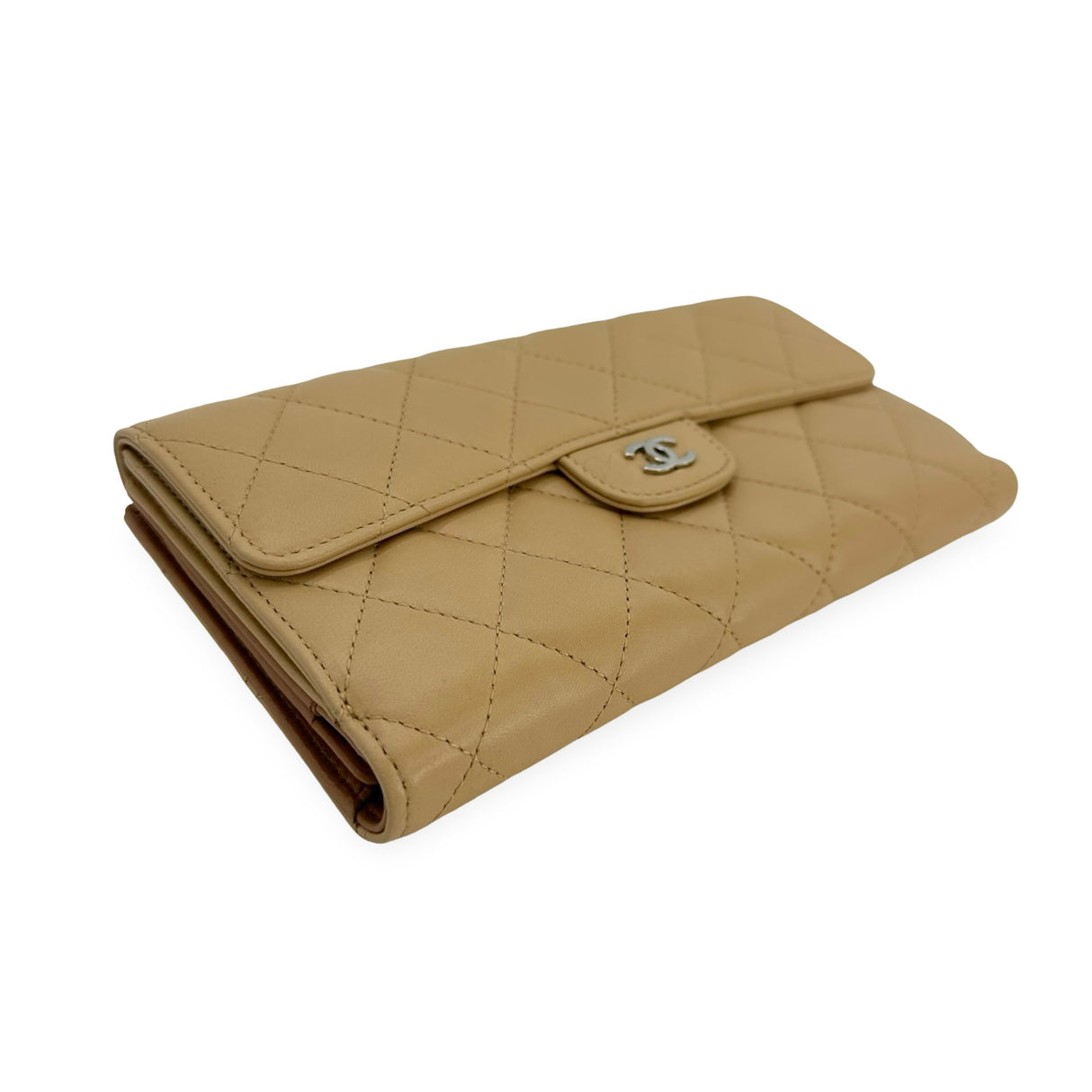 CHANEL: Quilted Lambskin Large Flap Wallet