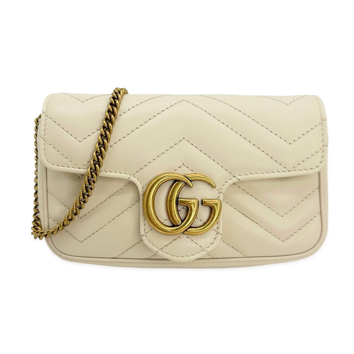 Quilted Leather Super Mini GG Marmont Chain Bag
