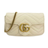 Quilted Leather Super Mini GG Marmont Chain Bag