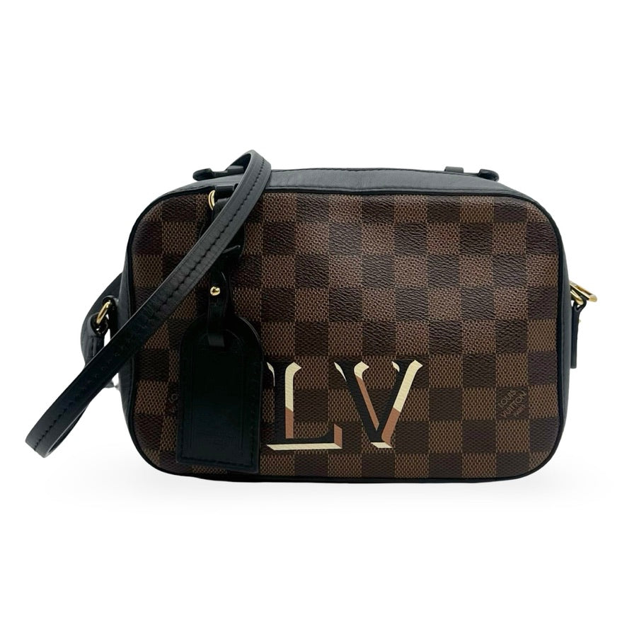 LOUIS VUITTON: Damier Ebene Santa Monica Crossbody