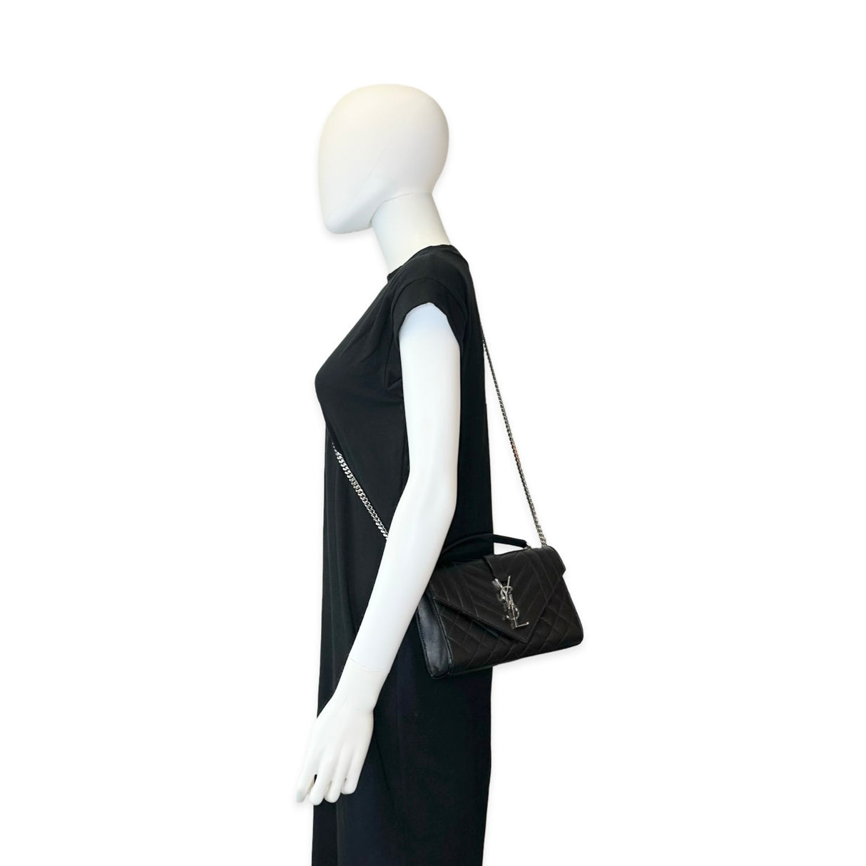 Triquilt Grain de Poudre Small Envelope Chain Bag