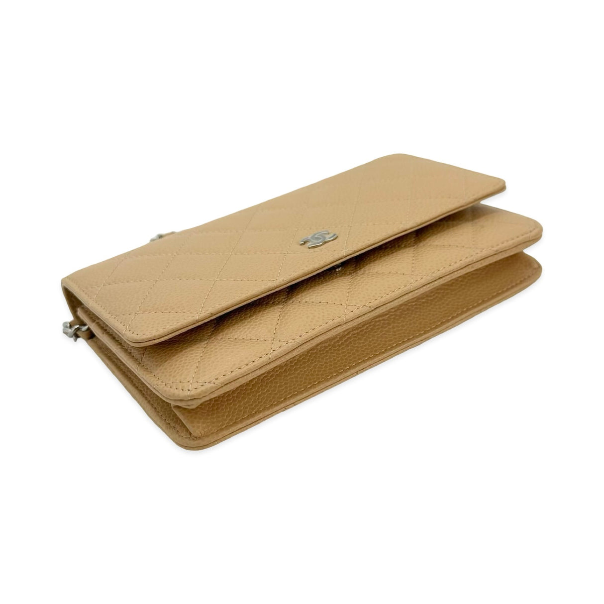 Quilted Caviar Classic Wallet on a Chain