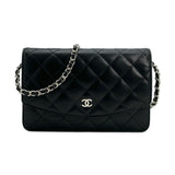 Quilted Lambskin Classic Wallet on a Chain Clutch