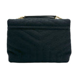 SAINT LAURENT: Quilted Fabric Small LouLou
