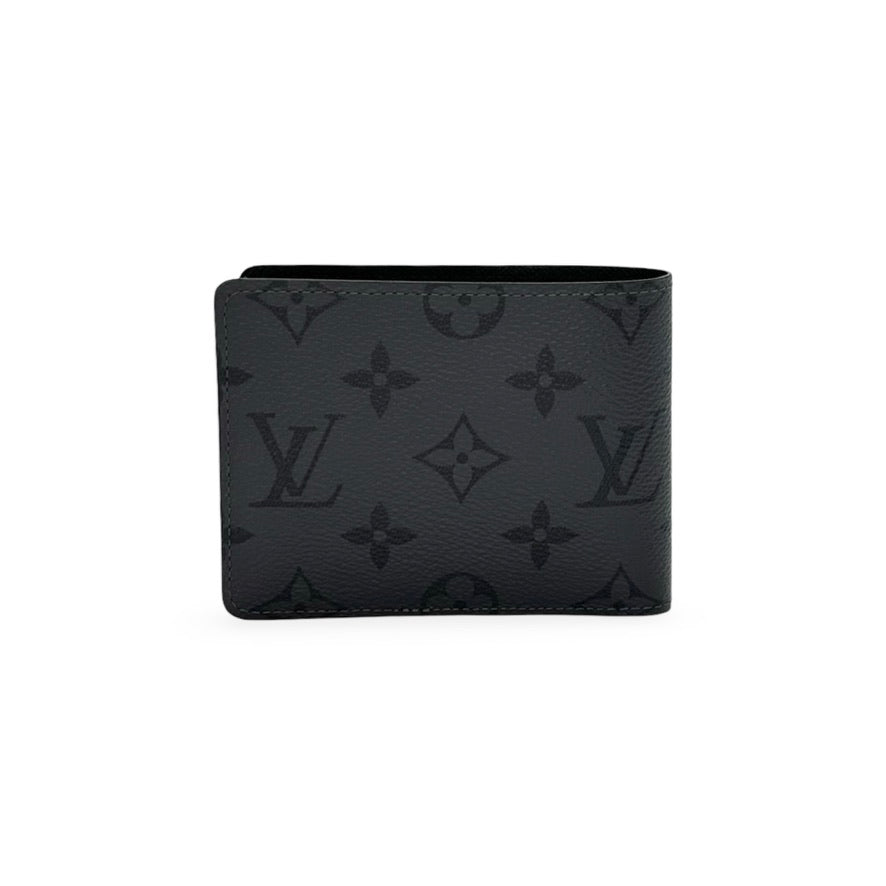 LOUIS VUITTON: Monogram Eclipse Reverse Slender Wallet