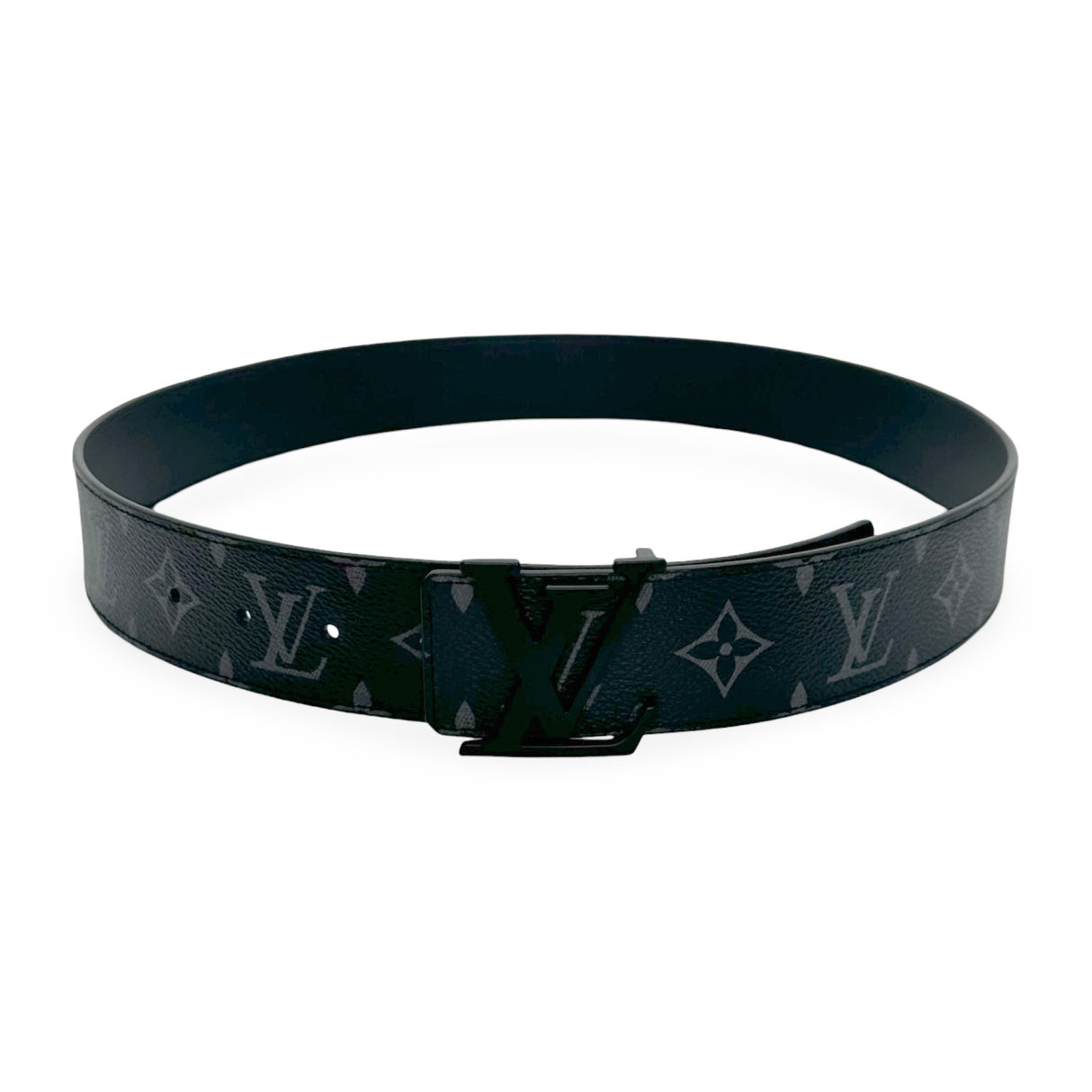 LOUIS VUITTON: Monogram Eclipse Initiales Belt