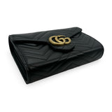 GUCCI: Quilted Leather GG Marmont Chain Wallet