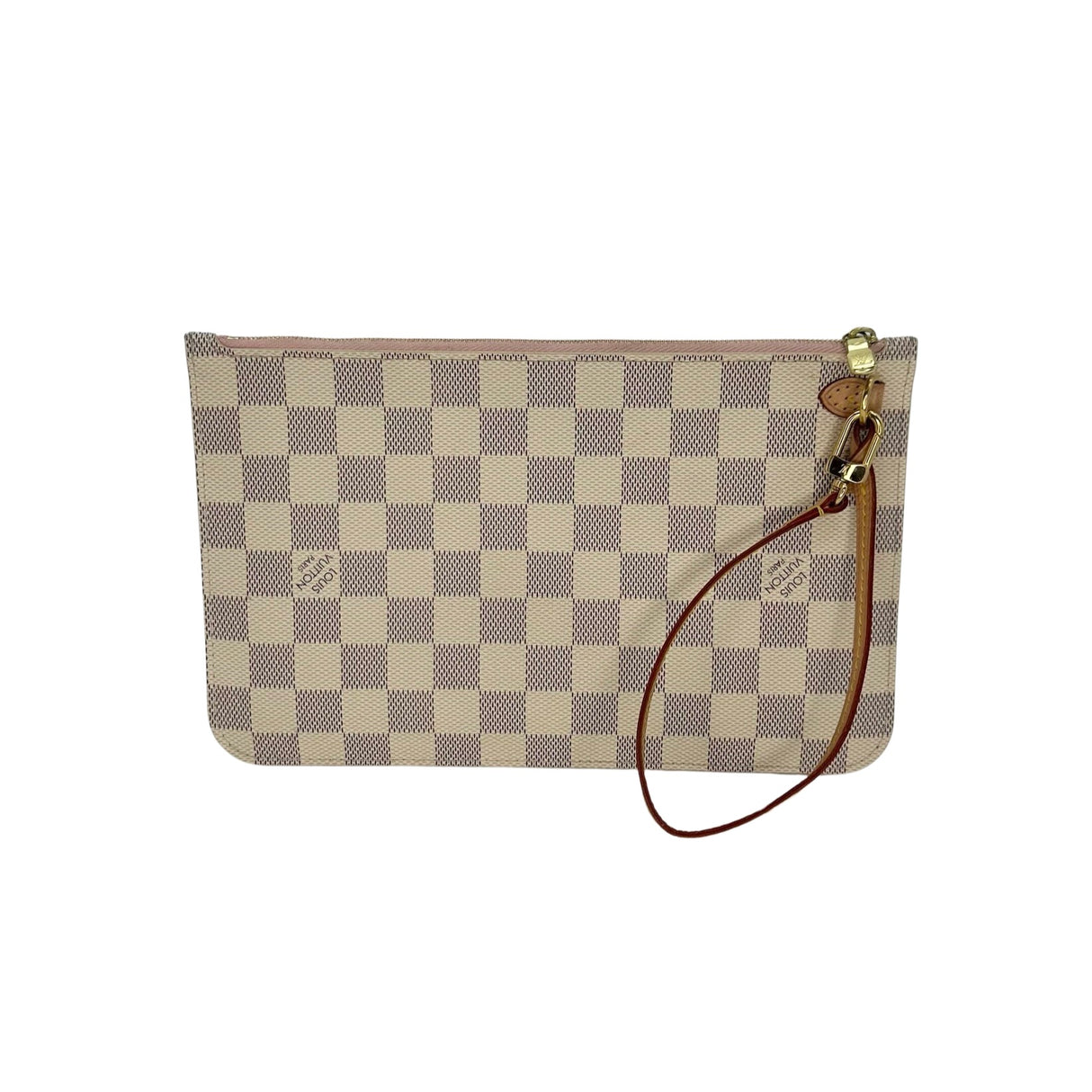 LOUIS VUITTON: Damier Azur Neverfull Pochette