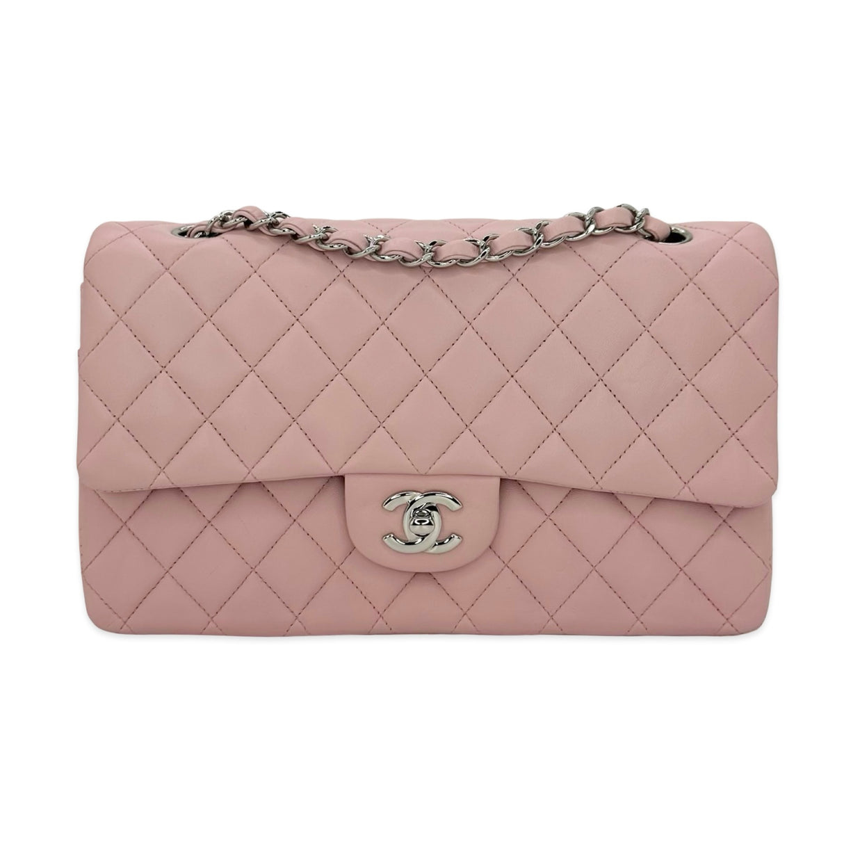 CHANEL: Quilted Lambskin Medium Classic Double Flap