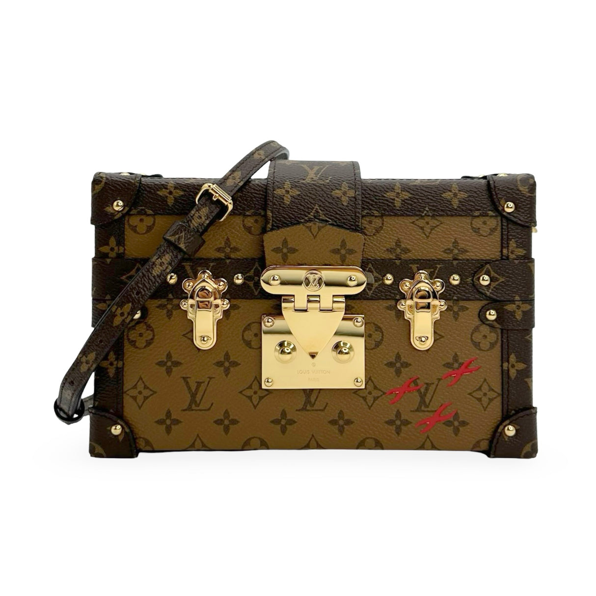 LOUIS VUITTON: Monogram Reverse Petite Malle