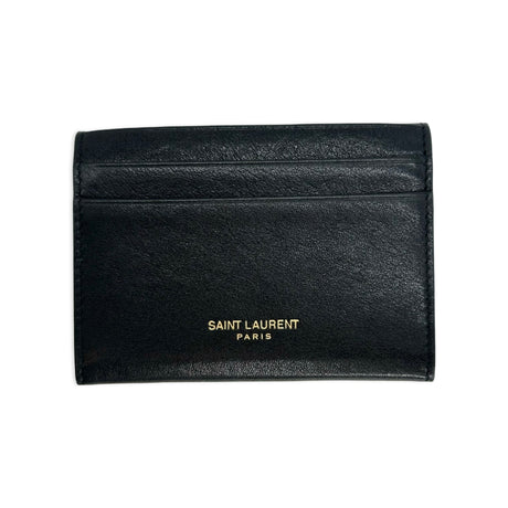 SAINT LAURENT: Calfskin Letter Card Case Wallet