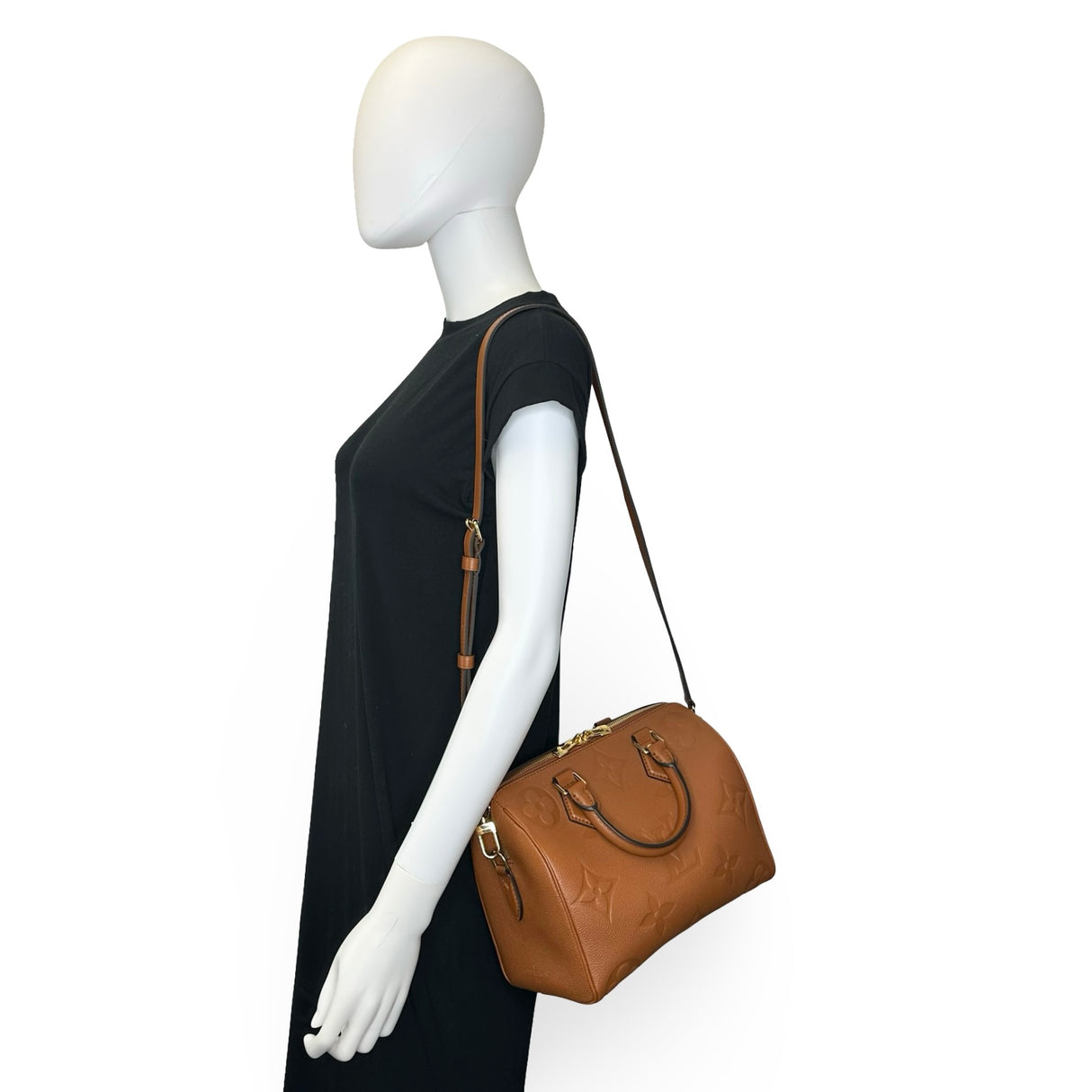LOUIS VUITTON: Monogram Empreinte Speedy Bandouliere 25