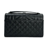 SAINT LAURENT: Grain de Poudre Triquilt Envelope Chain Wallet