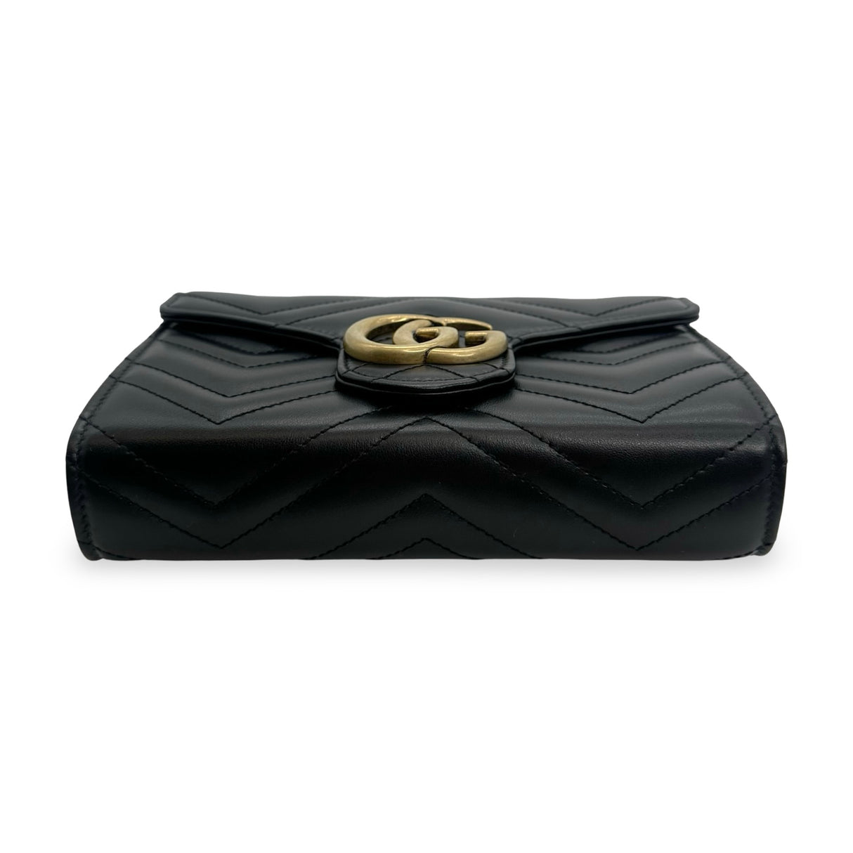 GUCCI: Quilted Leather GG Marmont Chain Wallet