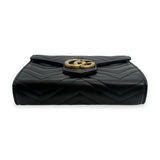 GUCCI: Quilted Leather GG Marmont Chain Wallet
