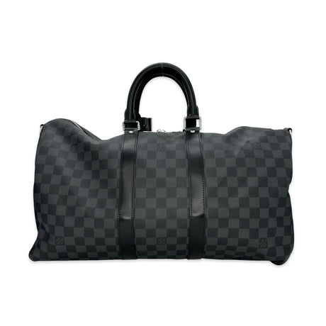 LOUIS VUITTON: Damier Graphite Keepall Bandouliere 45