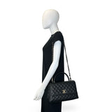 CHANEL: Quilted Caviar Small Coco Top Handle Flap Bag