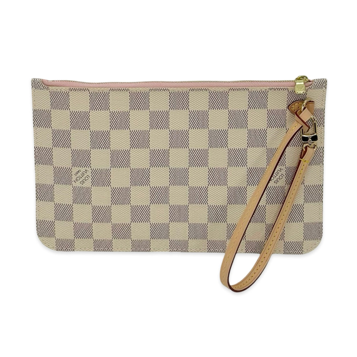 LOUIS VUITTON: Damier Azur Neverfull Pochette