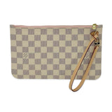 LOUIS VUITTON: Damier Azur Neverfull Pochette