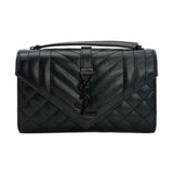 SAINT LAURENT: Grain de Poudre Triquilt Envelope Chain Wallet