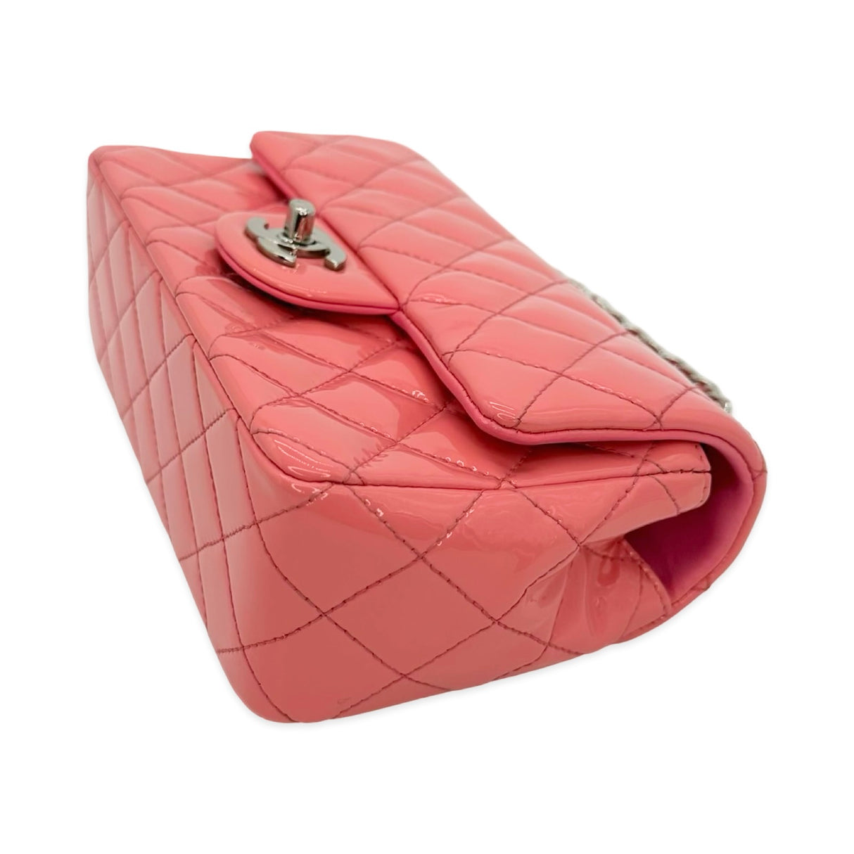 Quilted Patent Leather Classic Mini Rectangular Flap