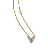 LOUIS VUITTON: Pearl Essential V Necklace