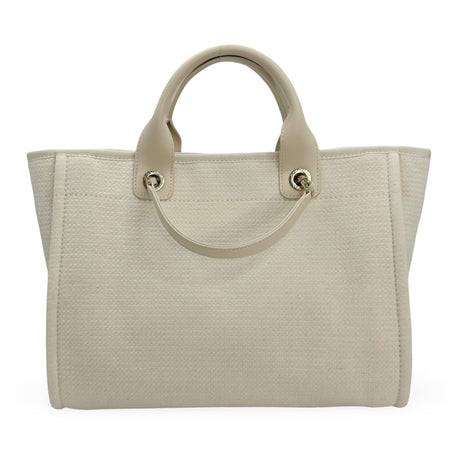 CHANEL: Tweed Canvas Small Deauville Tote