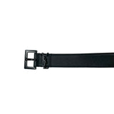 SAINT LAURENT: Smooth Leather Cassandre Square Buckle Belt