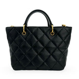 CHANEL: Quilted Lambskin Small Top Handle Shopping Bag