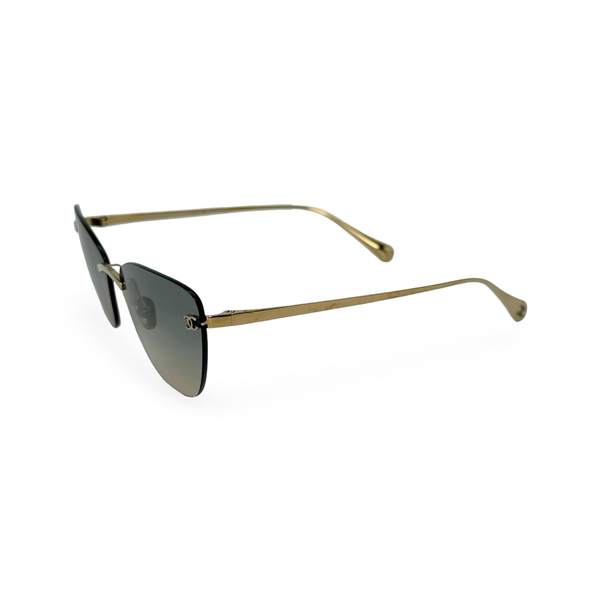 CHANEL: Rimless CC Sunglasses