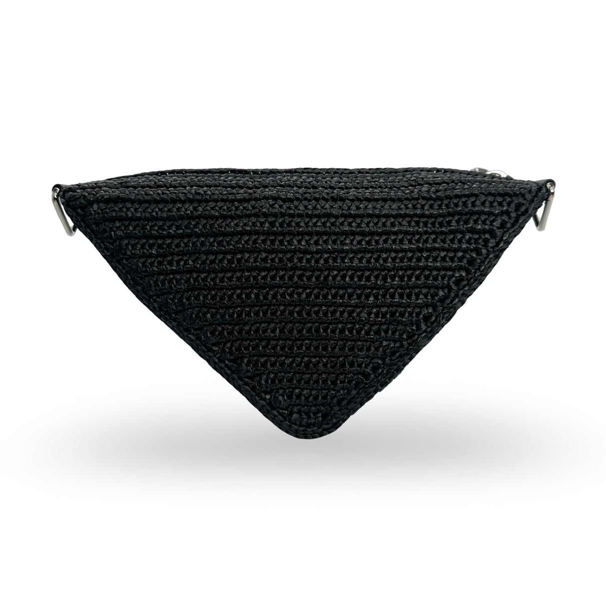 PRADA: Crochet Raffia Triangle Shoulder Bag