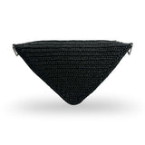 PRADA: Crochet Raffia Triangle Shoulder Bag