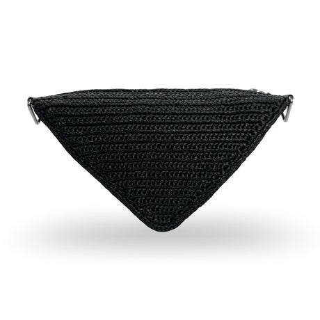 PRADA: Crochet Raffia Triangle Shoulder Bag