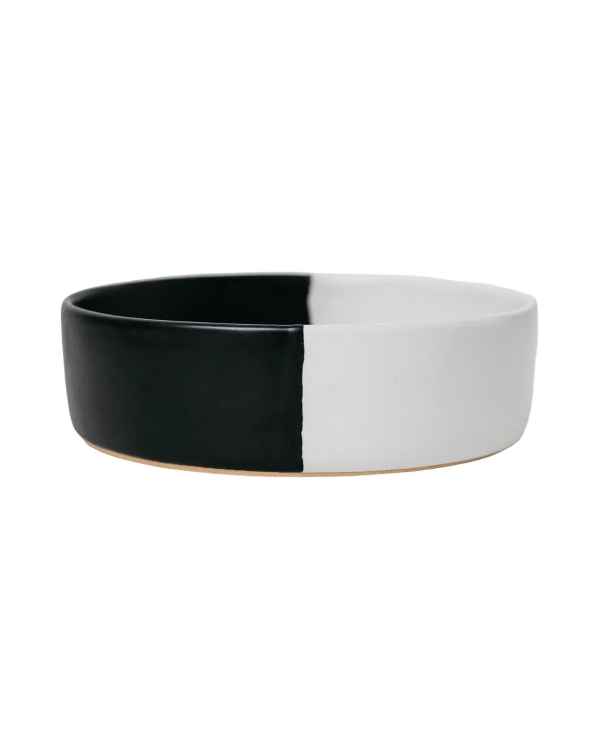 Matte Black+White Dinner Bowl