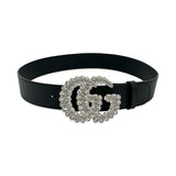Calfskin Crystal GG Marmont Belt