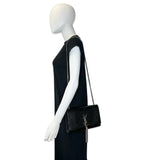 SAINT LAURENT: Croc Embossed Medium Kate Tassel Bag
