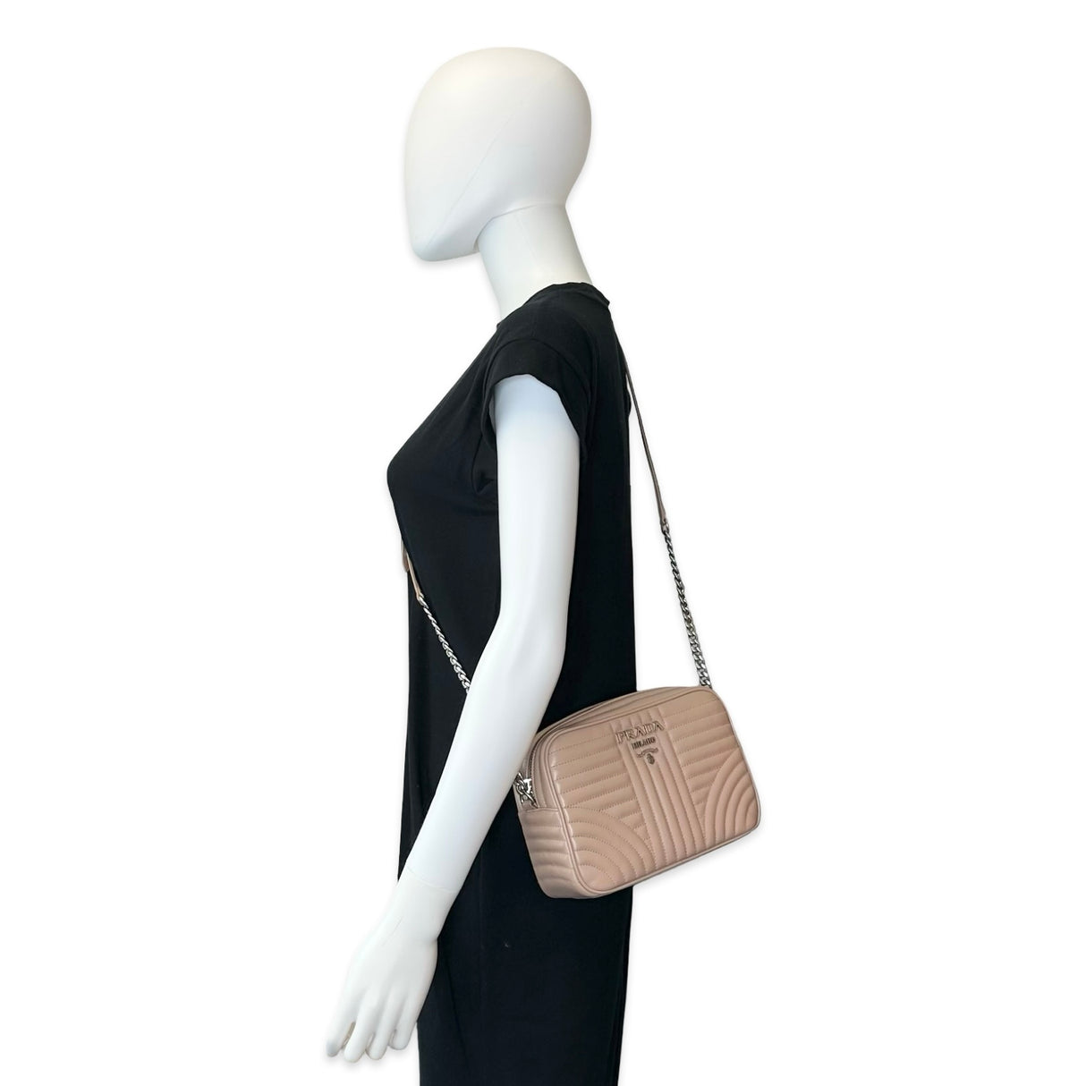 Quilted Calfskin Diagramme Camera Bag