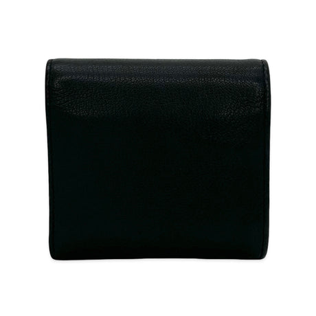 CHANEL: Leather Coco Mark Ski Compact Wallet