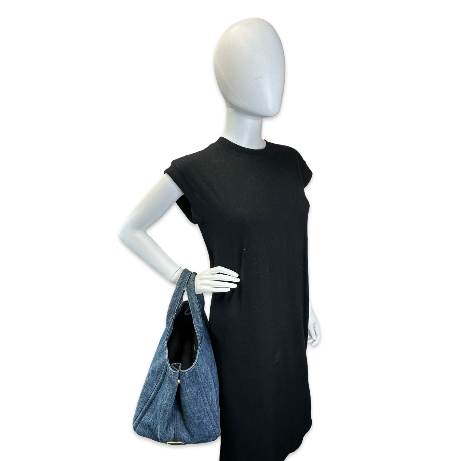 PRADA: Denim Large Canapa Tote – Luv Luxe Scottsdale