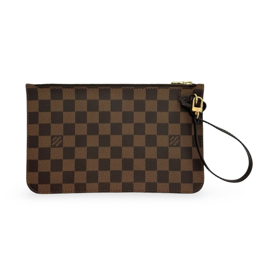 LOUIS VUITTON: Damier Ebene Neverfull Pochette