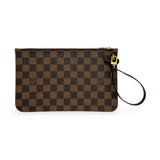 LOUIS VUITTON: Damier Ebene Neverfull Pochette