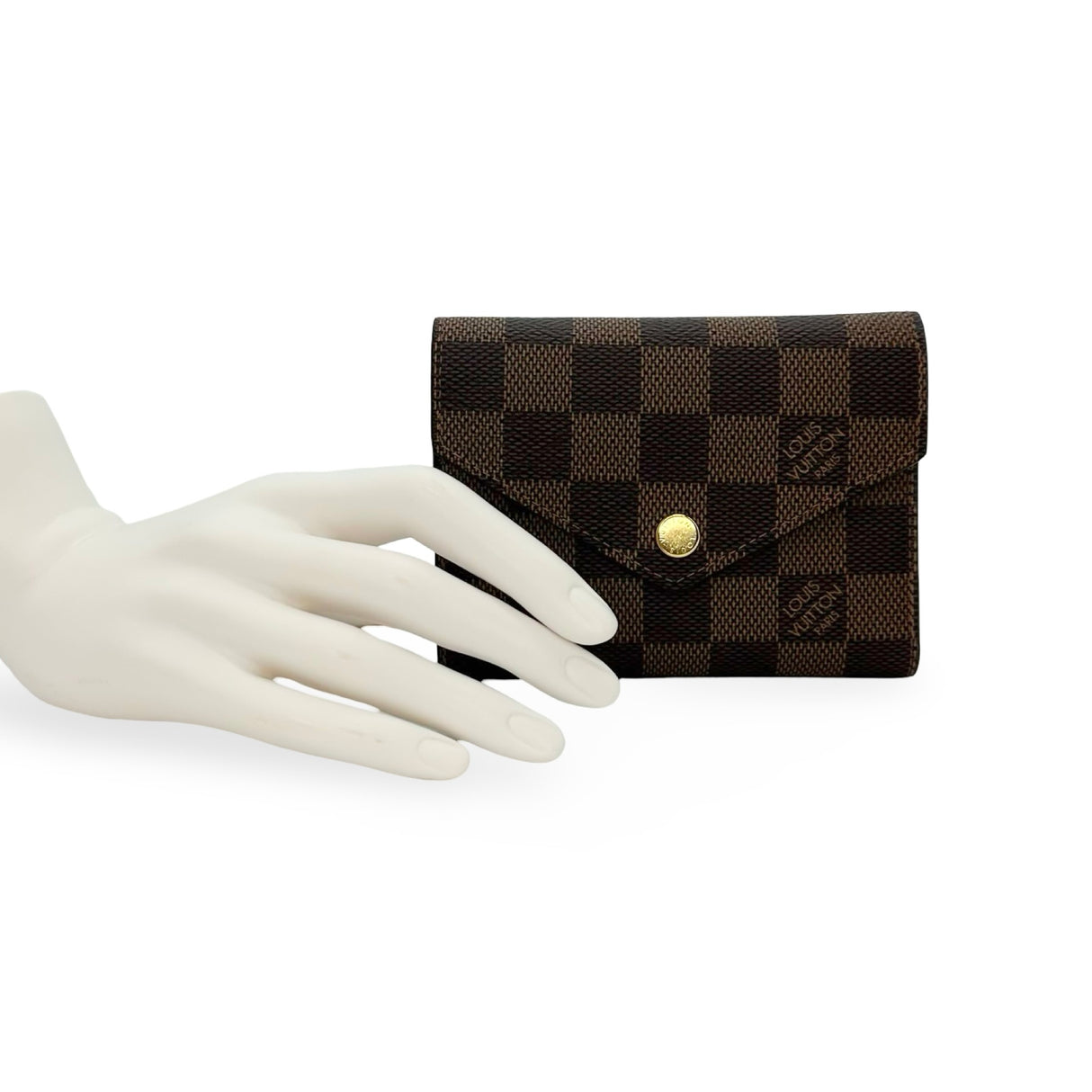 LOUIS VUITTON: Damier Ebene Victorine Wallet