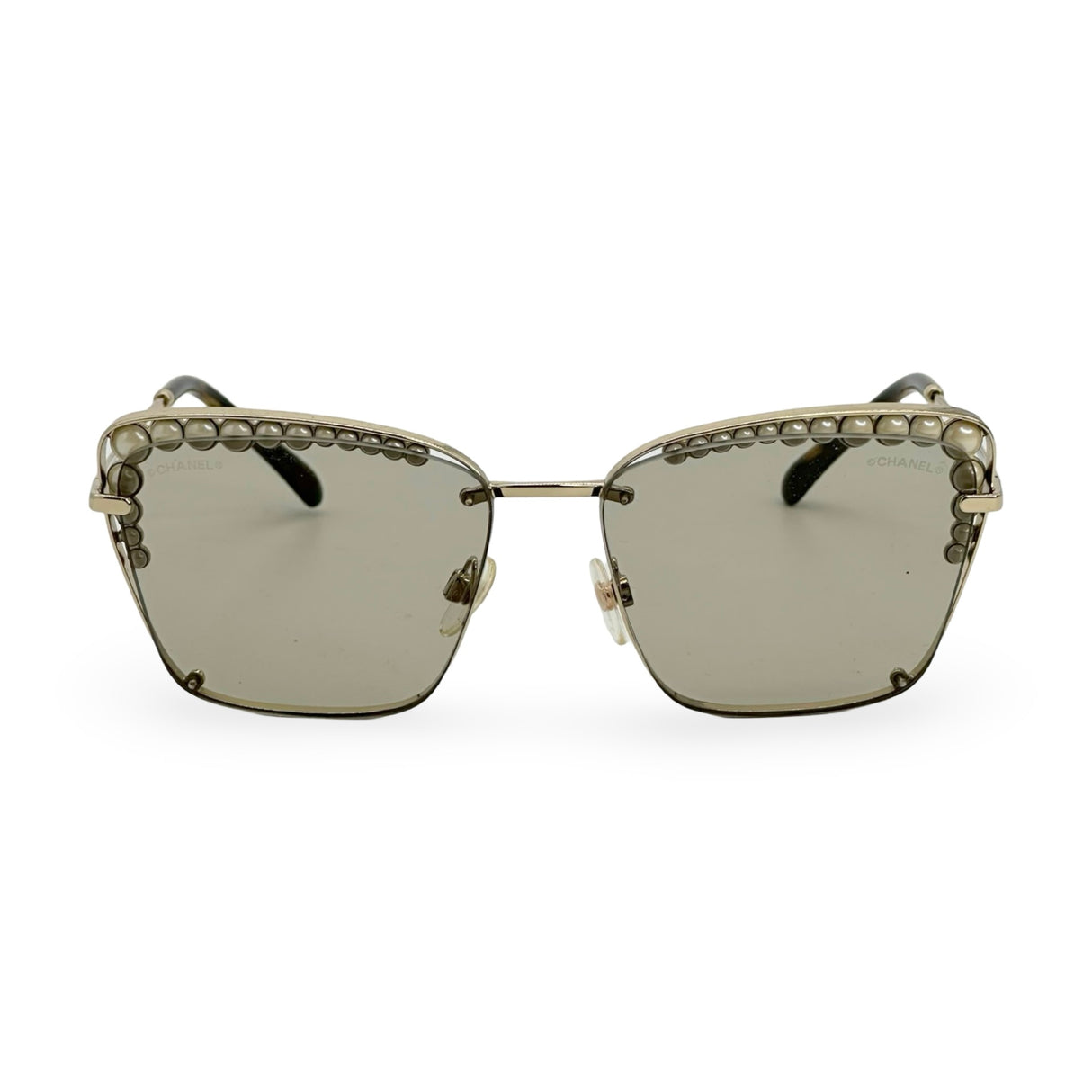 CHANEL: Pearl Cat Eye Sunglasses