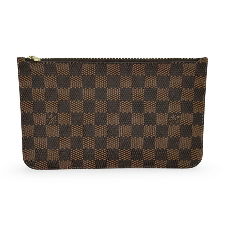 LOUIS VUITTON: Damier Ebene Neverfull Pochette