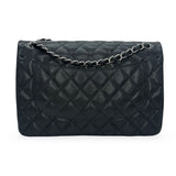 CHANEL: Iridescent Quilted Caviar Jumbo Classic Double Flap