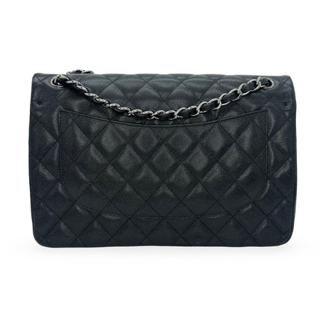 CHANEL: Iridescent Quilted Caviar Jumbo Classic Double Flap