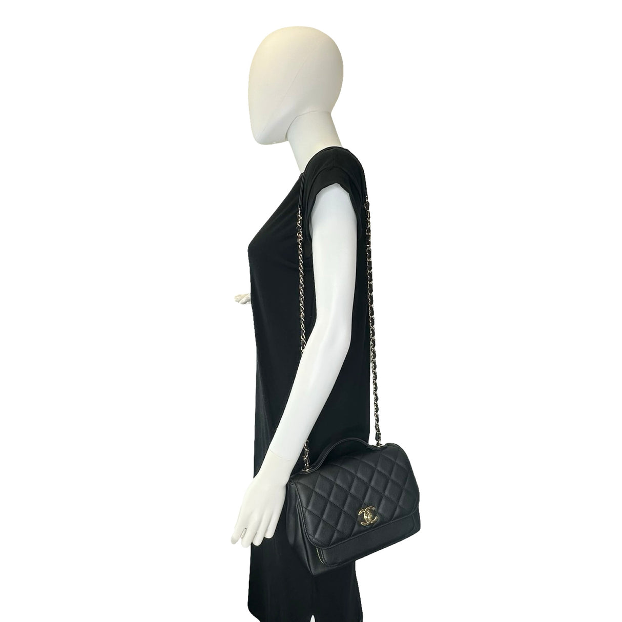 CHANEL: Quilted Caviar Small Business Affinity Flap Bag
