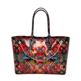 Patent Discolaser Spiked Cabata Tote
